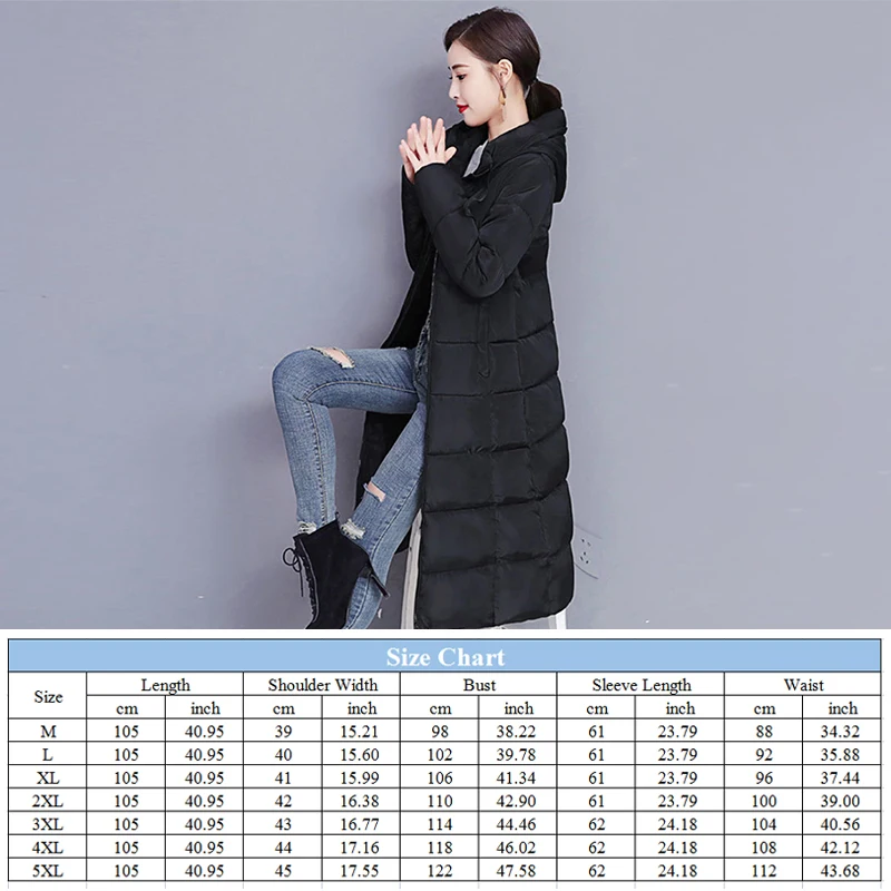 Womens Compression Shirt Womens Ladies Warm Plus Size Solid Color Hooded Single Breasted Medium Length Cotton Jacket