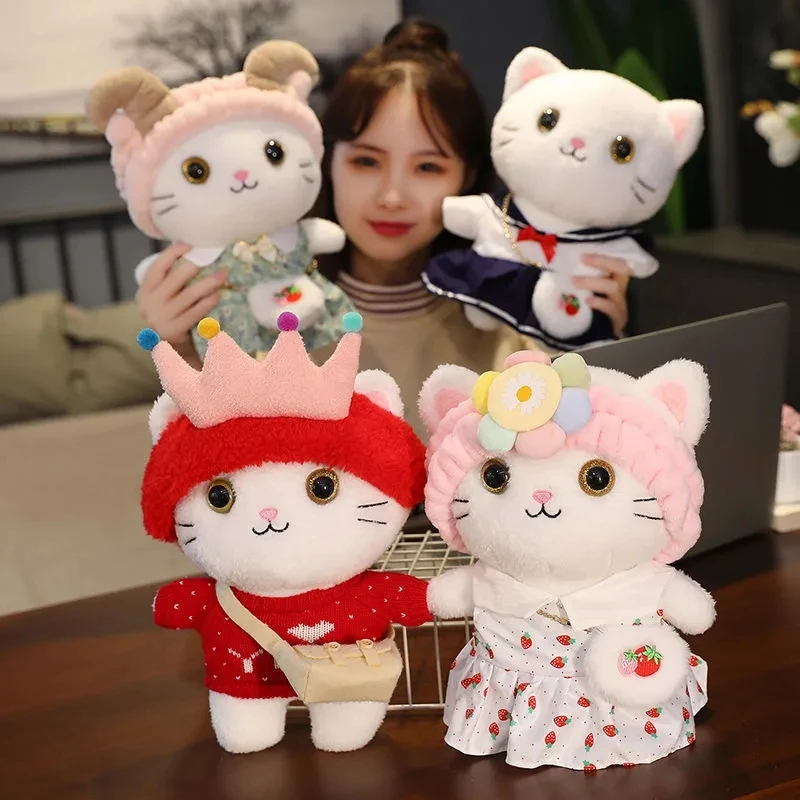 

Kawaii 27cm Cat Lalafanfan Duck Cartoon Plush Toy With Clothes Stuffed Animals Soft Creative Doll For Kids Girls Birthday Gifts