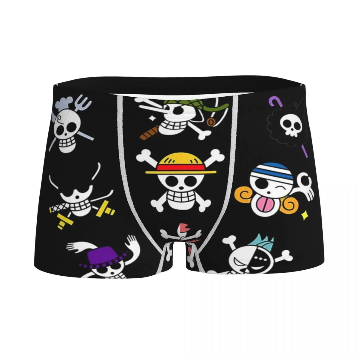 

One Piece Logo Collection Children Boys Underwear Cotton Boxer Brief Panties Pirate Flag Print Men Boxer Underpants Briefs