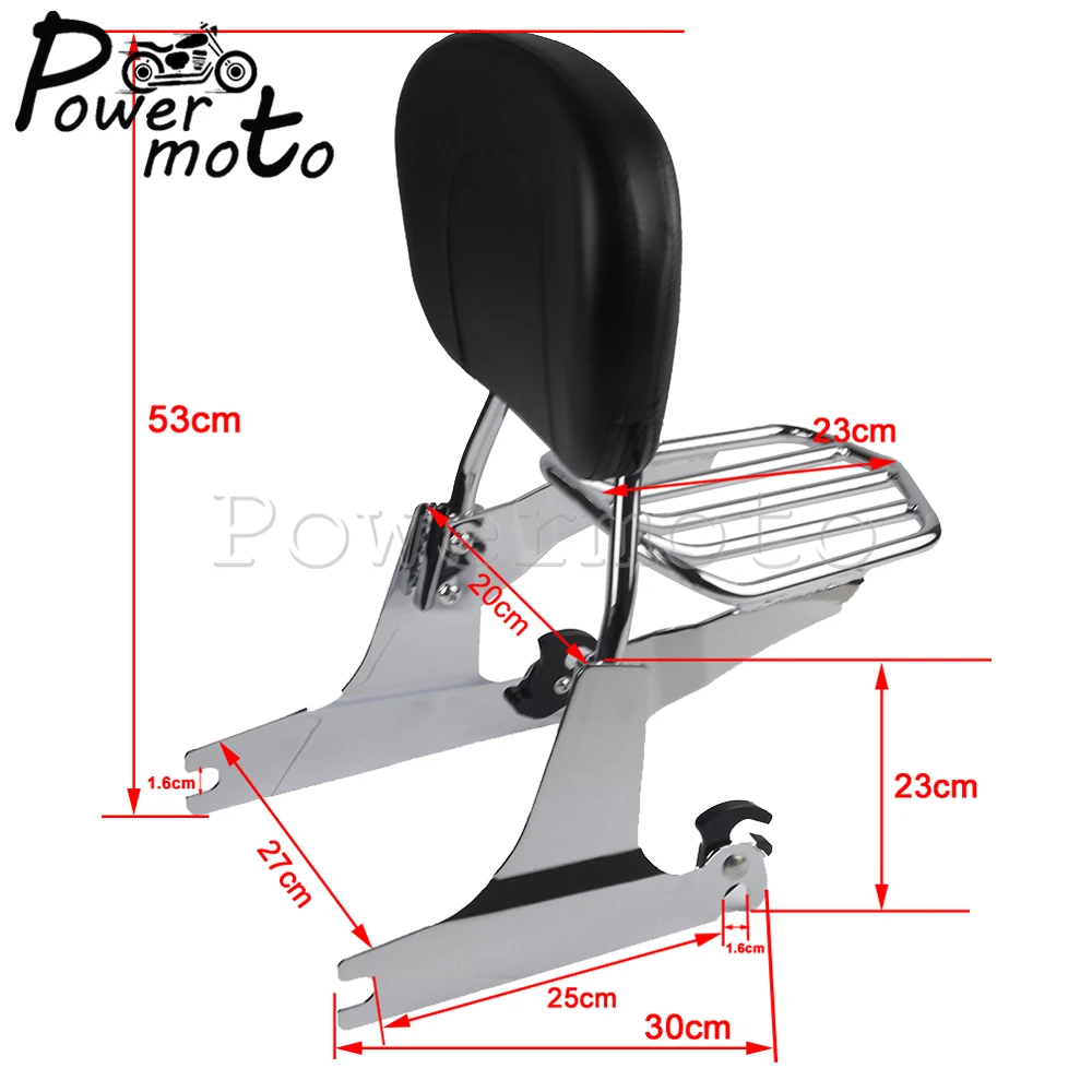 Хромированный багажник для мотоцикла спинка Sissy Bar съемный Harley Dyna FXD FXDC FXDB Super Glide Low