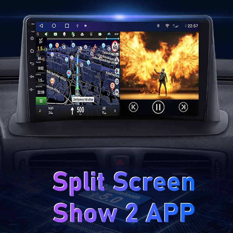 Автомагнитола Jansite 2DIN Android 11 мультимедийный видеоплеер для Renault Megane 3 Fluence 2008-2014 GPS