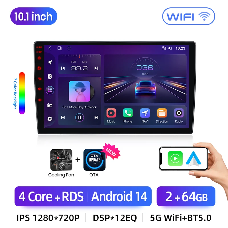 

Junsun AI Wireless CarPlay Android Auto Авто Радио для Toyota Camry 8 50 55 2014 2015 2016-2017 4G GPS Smart Intelligent Systems