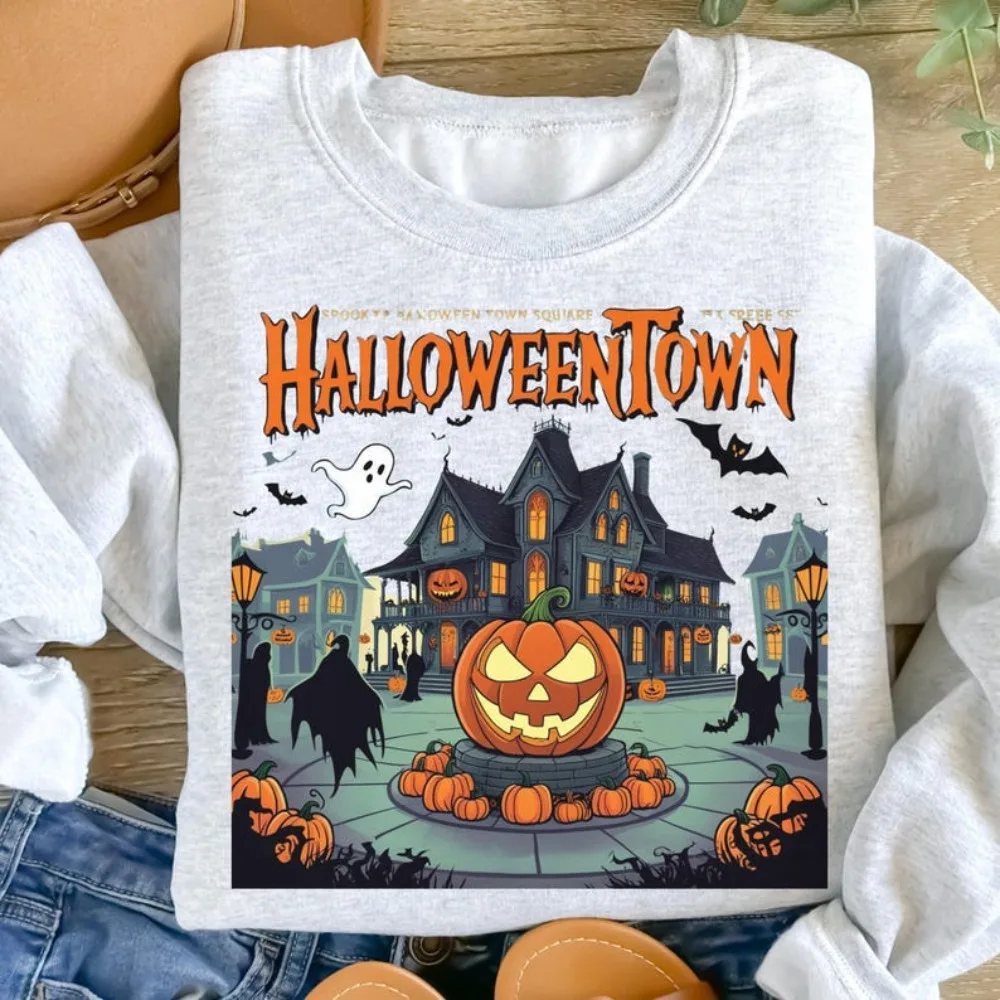 Хэллоуин Город Est 1998 страшный призрак тыквы всех святых Университетский Свитер