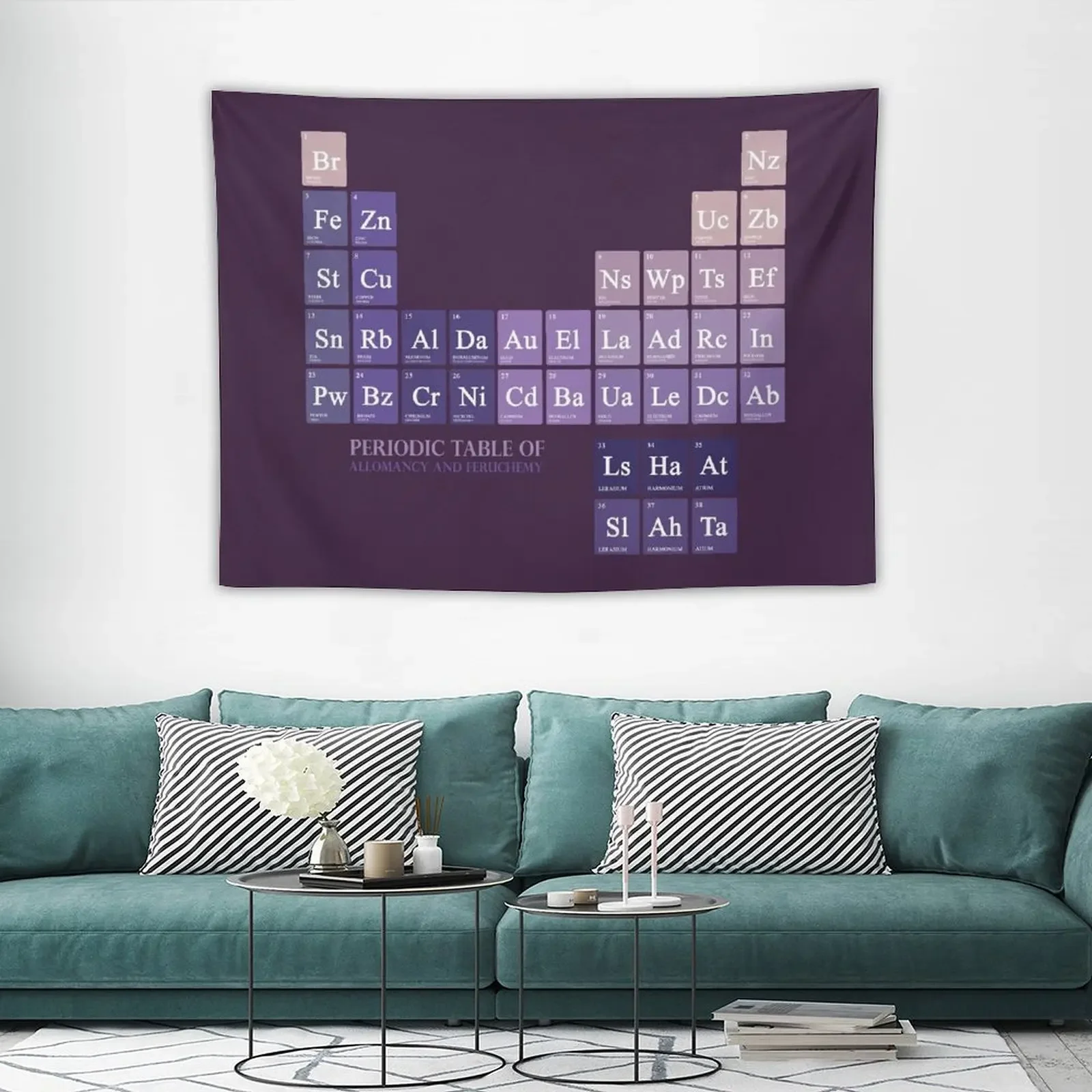периодическая таблица алломанцев Гобелен Спальня Деко Ковер На стене