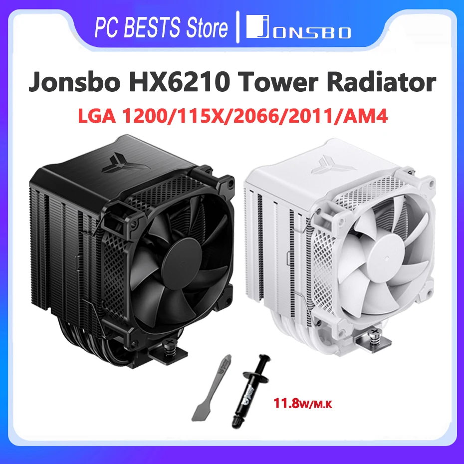 Радиатор Jonsbo HX6210 с 6 тепловыми трубками кулер для ЦП 90 мм ШИМ-вентилятор башенный