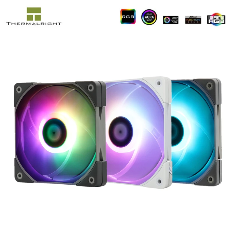 

Thermalright PC Case Fan 120mm 5V/3PIN Quiet RGB PWM CPU Cooling Fan Processor Cooler Radiator ARGB 12cm,TL-C12015