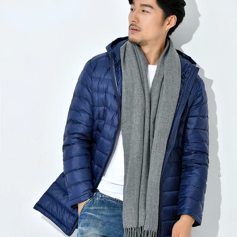2022New Size 5XL 6XL 8XL  7xl Coats Men's Long Ultralight Packable Hooded Down Jacket Puffer Down Coats Black  Casual  Jacke