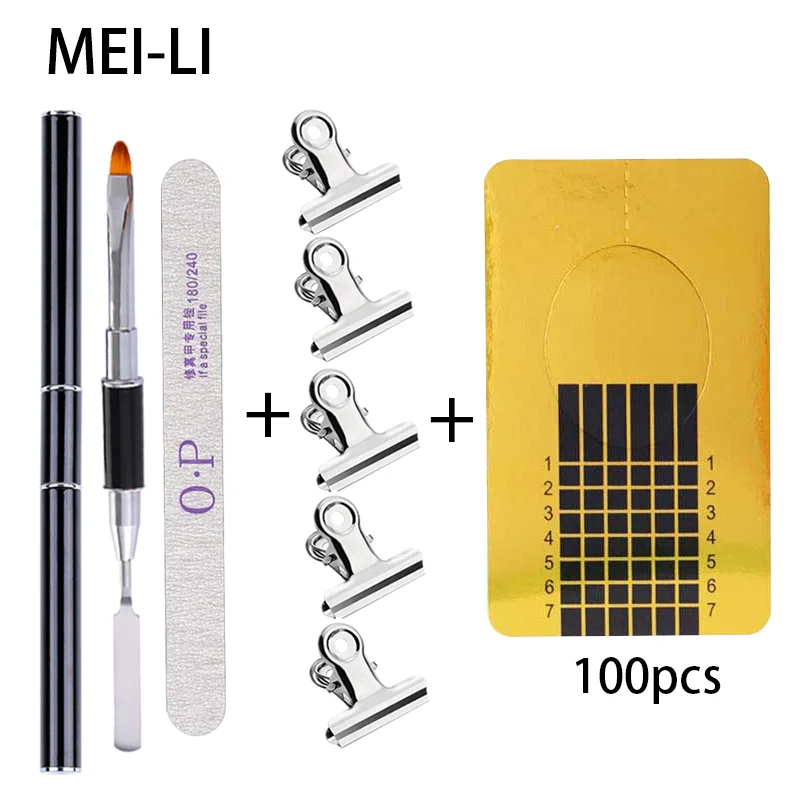 

Наклейка для удлинения ногтей, с зажимом для ногтей