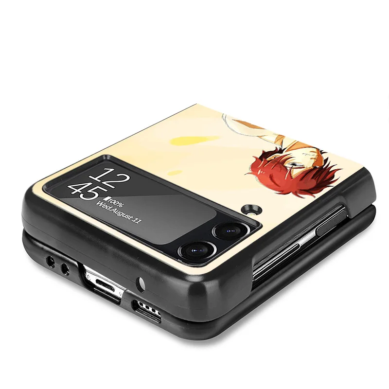 Жесткие чехлы для телефонов Samsung Z Flip 6 5 4 3 Galaxy Flip6 5G Flip5 Flip4 Flip3 Мультяшные Чехлы Hanma PC