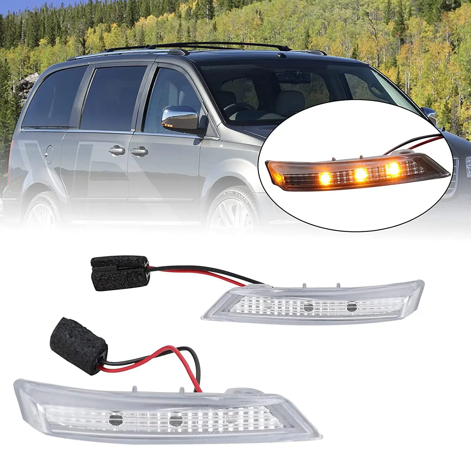 Левая фотография светодиодная для Dodge DODGE GRAND CARAVAN Chrysler TOWN COUNTRY 2010-2016 68052079AC