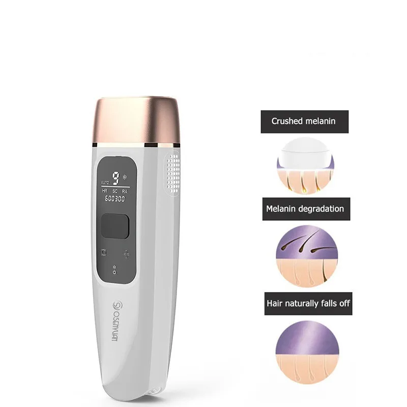 600000 Flashes Laser Epilator Ice Cool Hair Removal For Women IPL Pulsed Light Depilator With LCD Display