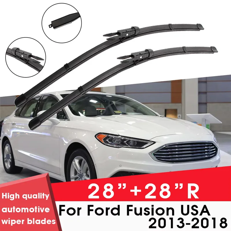 

Щетки стеклоочистителя автомобиля для Ford Fusion USA 2013-2018 28 "+ 28" R, лобовое стекло, чистый резиновый силиконовый автомобильный дворник, аксессуары