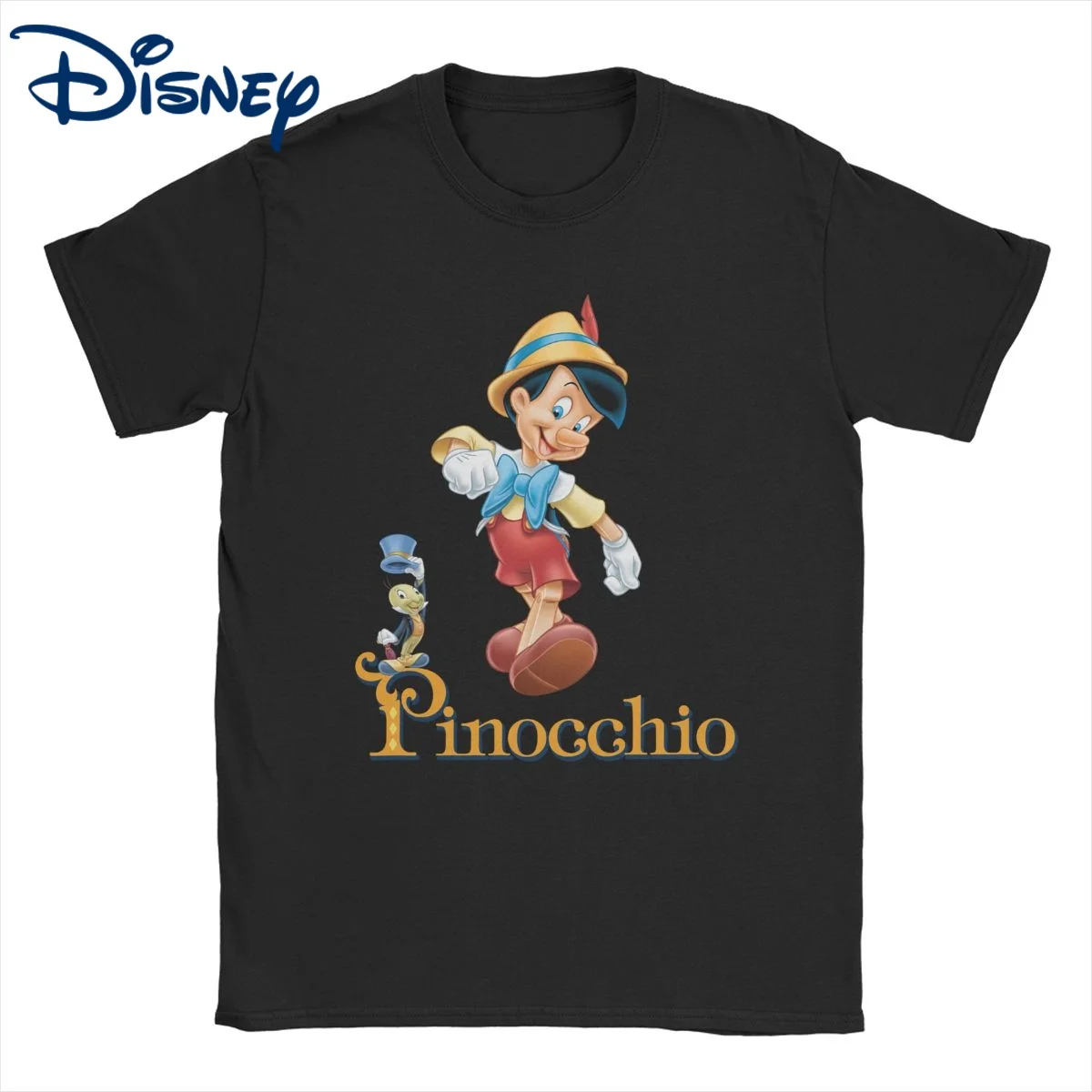 

Men Women's Disney Pinocchio Jiminy Cricket T Shirts 100% Cotton Tops Amazing Short Sleeve Crewneck Tee Shirt Summer T-Shirt