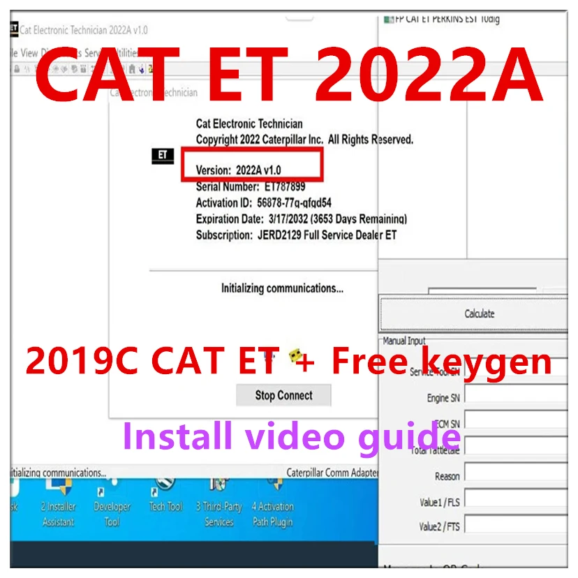 2022A 2021A 2021B для red Cat 2019c 2018C 2017A Cat ET ET3 электронный техник диагностическое программное обеспечение с бесплатным видеогенератором ключей
