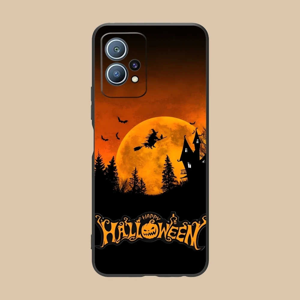 Halloween Pumpkin Mobile Cell Phone Case for Huawei P60 P50 P40 P30 P20 P10 P9 P8 Pro Lite Plus Black Soft Cover Shell