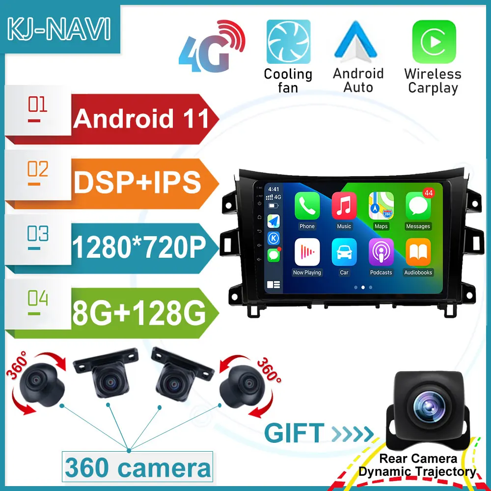 

For Nissan NAVARA Frontier NP300 2015-2017 1280*720P Android 11 CARPLAY Stereo Player GPS Navigation Multimedia Radio NO DVD