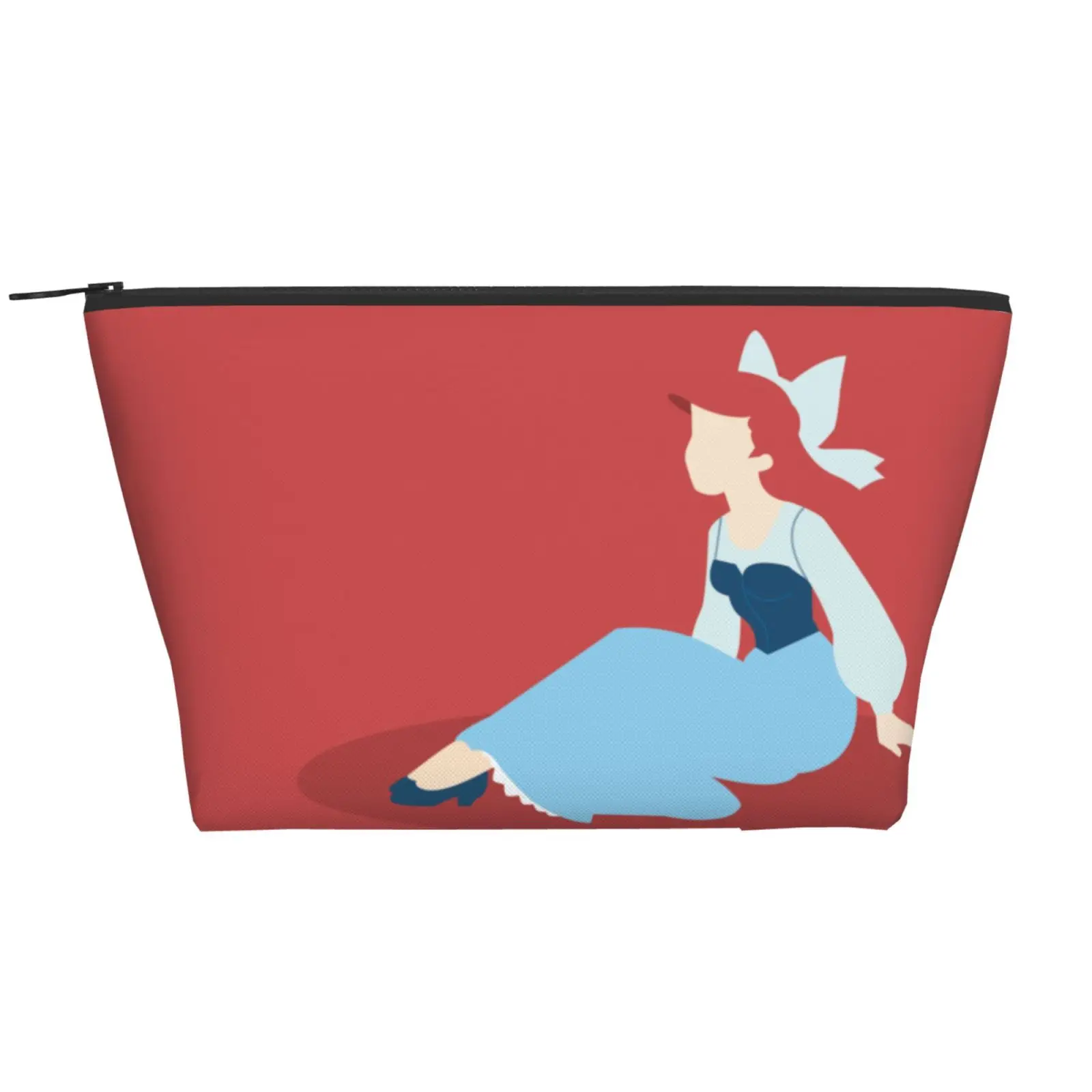 

Ariel Cartoon File Little Mermaid Cosmetic Bag Travel Trapezoid Daily Storage Bag Polyester Holiday Tote Bag with Zipper Stocked