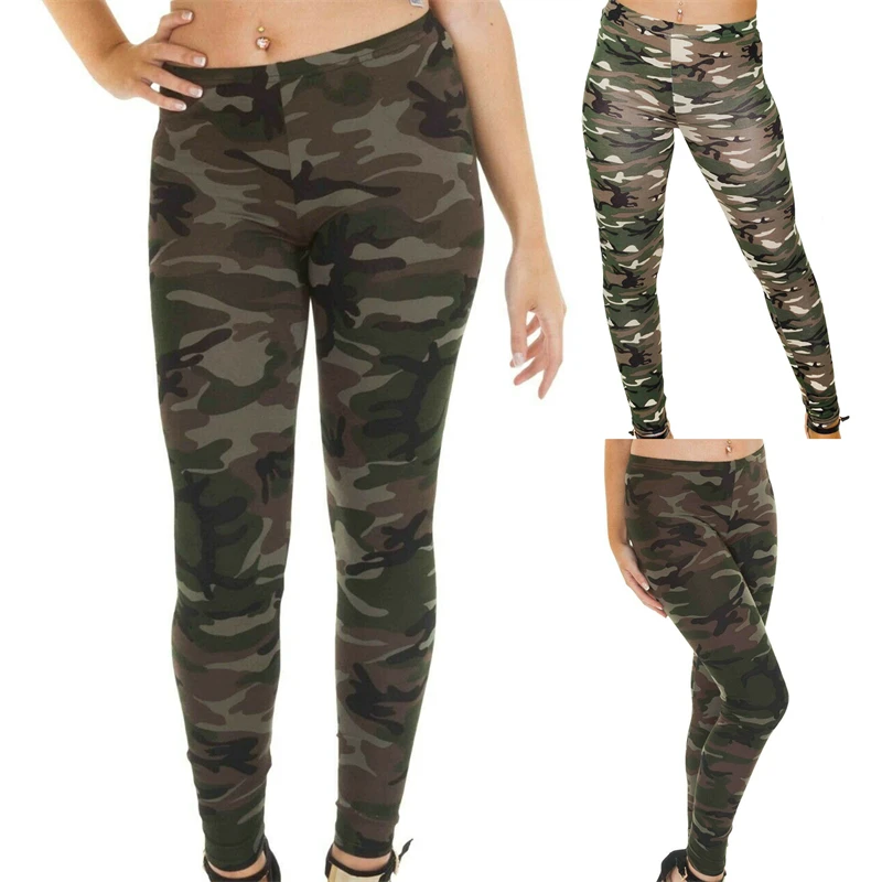 

Женские повседневные брюки с высокой талией леггинсы с камуфляжной расцветкой, облегающие эластичные брюки, леггинсы армейского зеленого цвета, спортивная одежда
