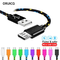 Micro USB Cable Nylon Braided Data Sync USB Charger Cable For Samsung Huawei Xiaomi HTC Android Phone USB Micro Cables