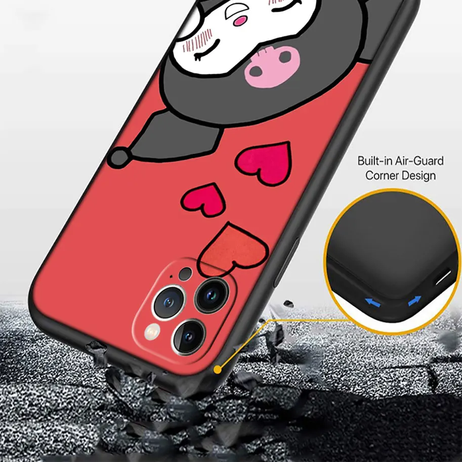 Новый высококачественный чехол для сотовых телефонов YK22 Kuromi iPhone 16 Pro Max Plus Mini