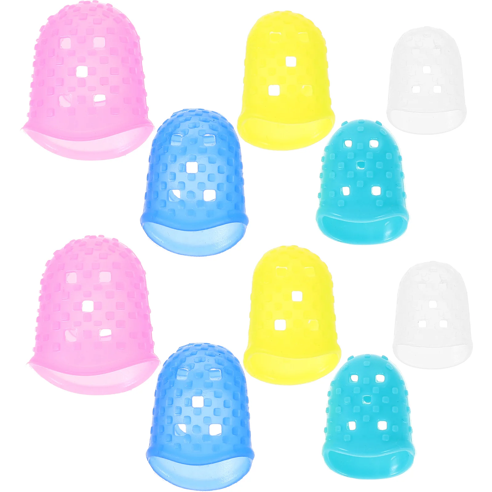 

10 Pcs Guitar Fingertip Protector Hats Covers Silicone Protectors Playing Tips Caps Wax Sculpture
