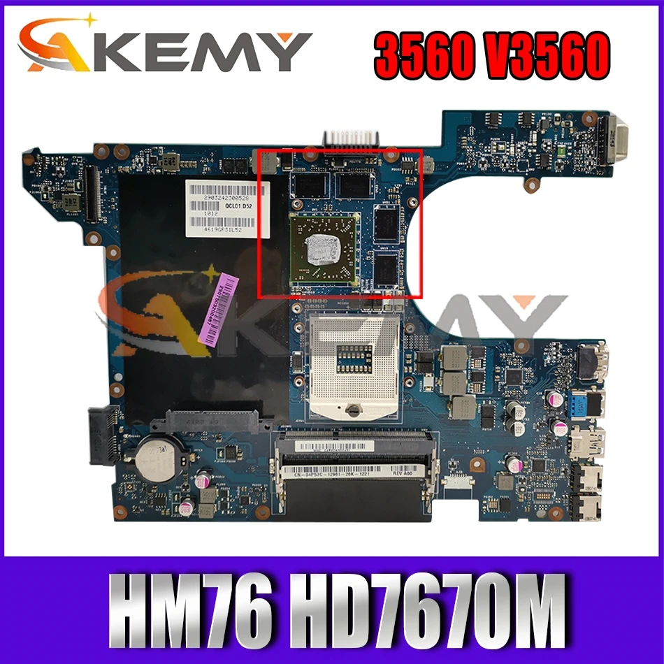 

For DELL Vostro 3560 V3560 Laptop Motherboard QCL00 LA-8241P CN-0RDH49 0RDH49 RDH49 With HM76 HD7670M 1GB-GPU 100% Fully Tested