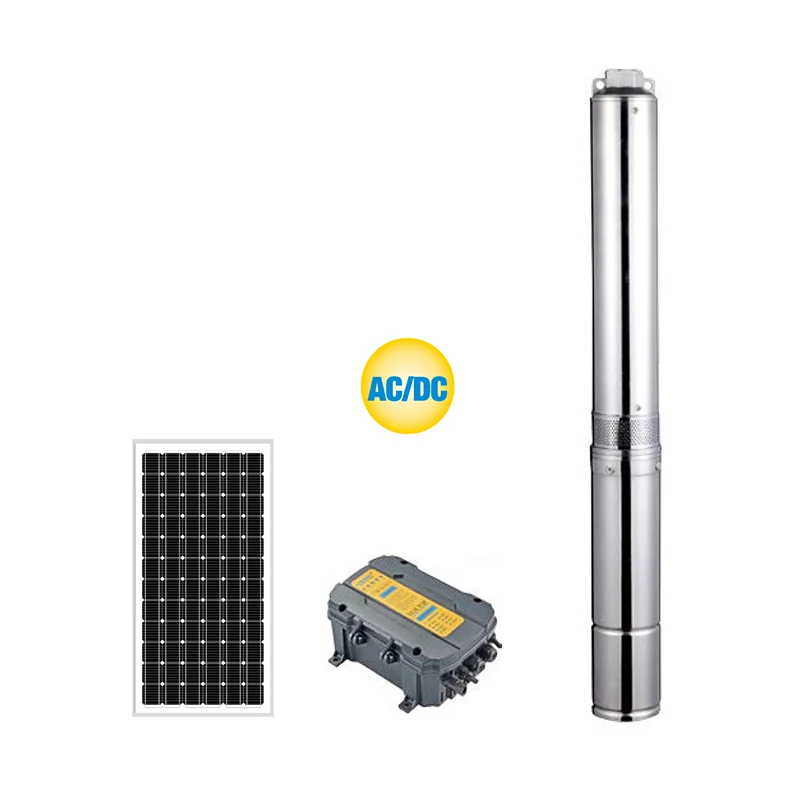 

4LSC-H AC/DC гибридные бесщеточные пластиковые лопастные солнечные глубоководные насосы для орошения