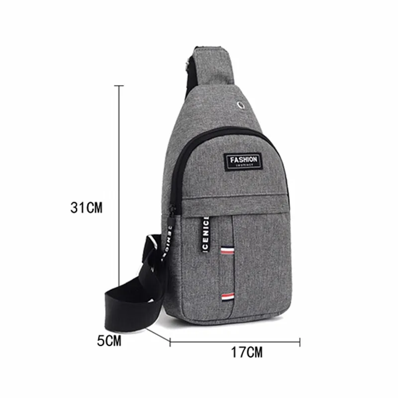 Men's Chest Bags Casual Waist Bags Small Short Trip Travel Carry Bags Men's Waterproof Shoulder Crossbody Bags Nylon Handbags