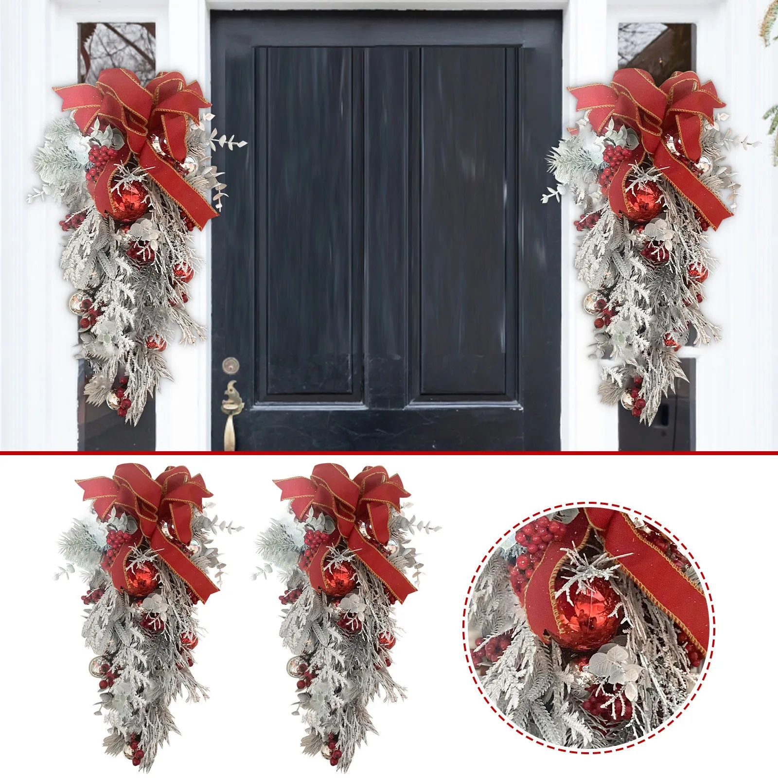 

Vine Ring Garland Pendant Hanger Decorations Dead Branches Christmas Cane Door Heart Picks for Lavender Wreaths for Front Door