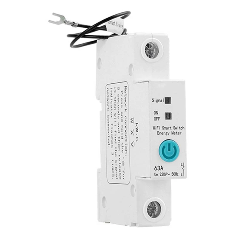 

1P Ewelink Single Phase Din Rail WIFI Smart Energy Meter Powers Consumption Kwh Meter Wattmeter Brand New For Alexa Google