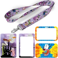 c2445 cartoon dog lanyard for keys chain id credit card cover pass mobile phone charm neck straps badge holder keys accessories
