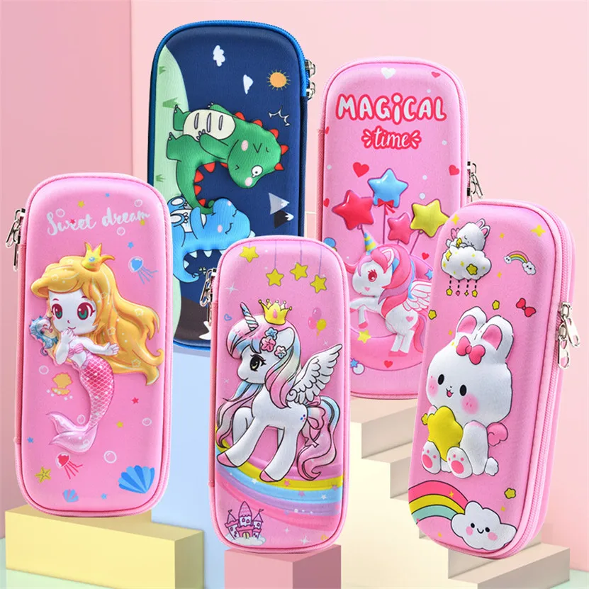 

3D Pencil Case Kawaii Unicorn Korean Stationery School Supplies Lapiceras Estuche Escolar Trousse Scolaire Astronaut Pencilcase