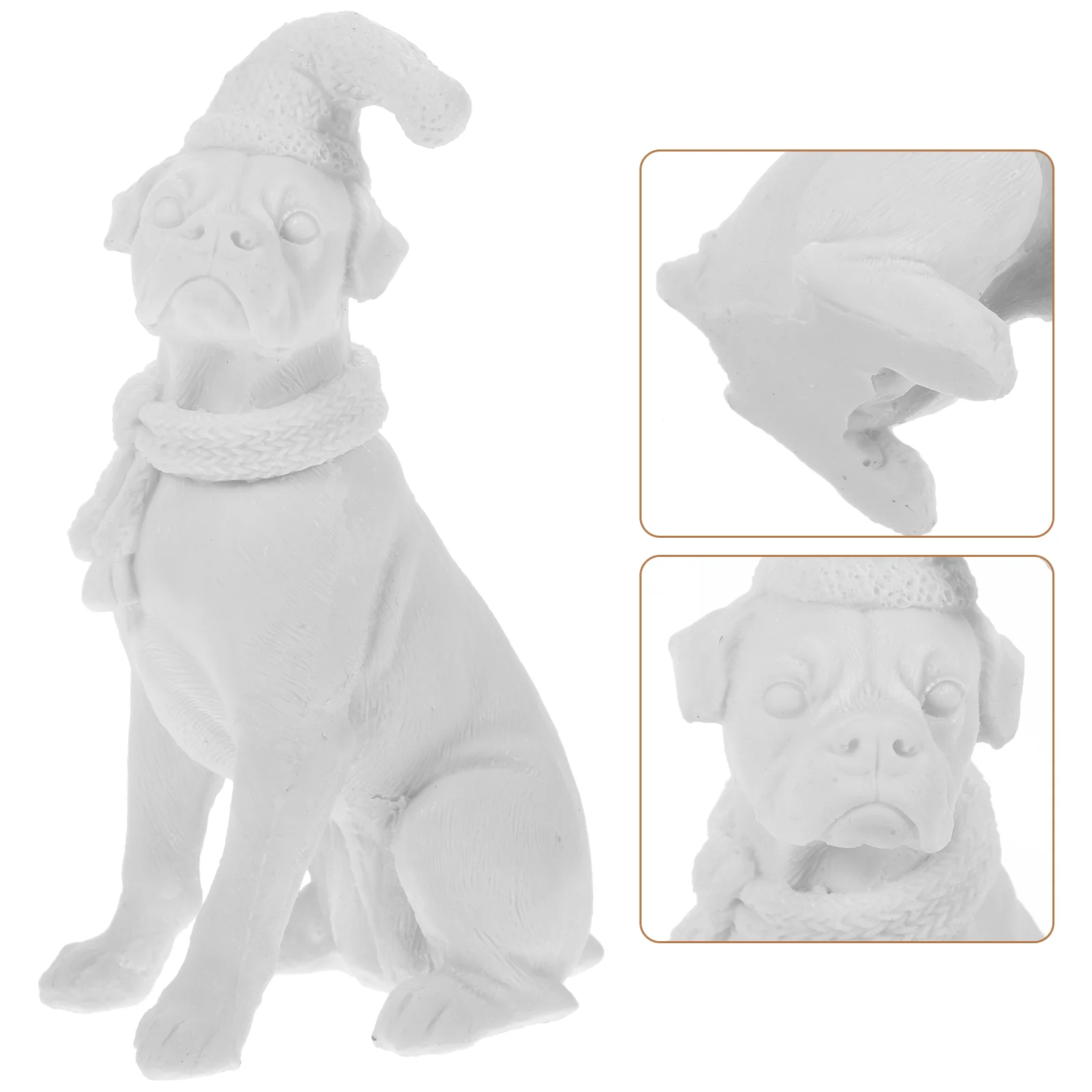 

DIY Dog Ornament Resin Dog Craft Blank Dog Statue Blank Dog Toy Kids Plaything