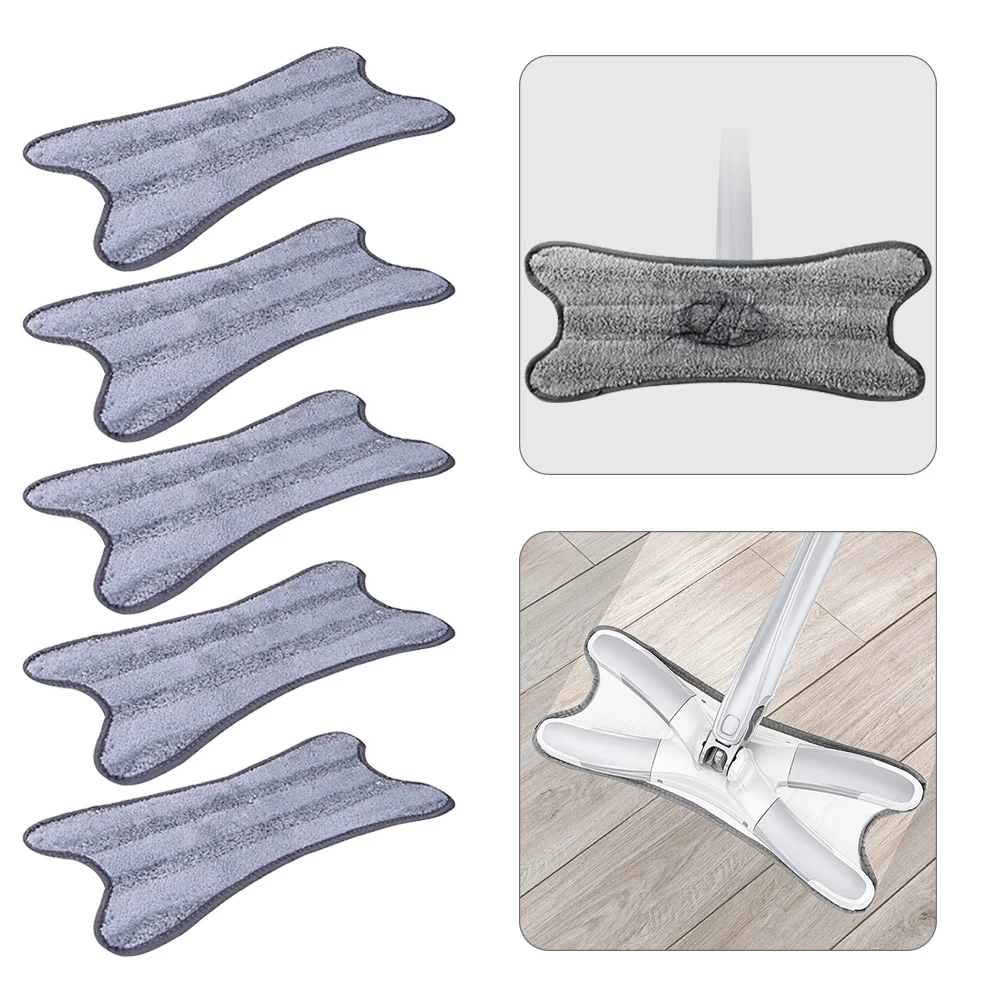 

1/2/4/8pcs X-Type Replace Mop Head Washable Cleaning Cloths Floor Dust Replace Microfiber Dry Wet Mop Pads For Household Kitchen