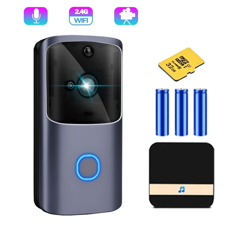 

Wifi Smart Home Phone Door Doorbell Wireless Camera Night Vision Ir Video Doorman Security 720p Hd for Apartments Free Shipping