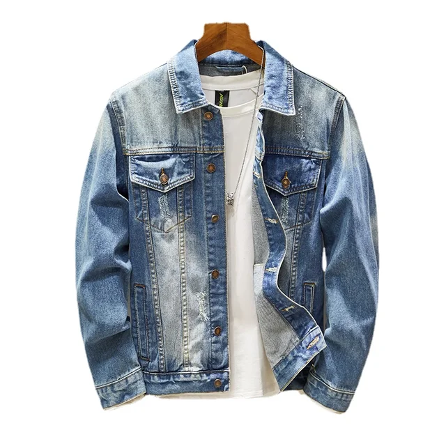 Classic Style Men's Vintage Blue Denim 