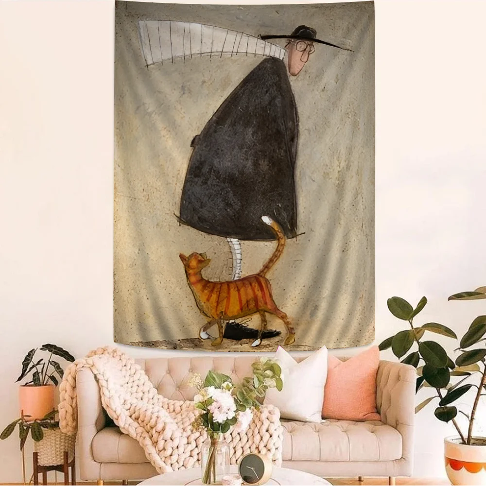 Сэм Тофт Арт Абстрактный Пейзаж Гобелен Полиэстер Хлопок Вязаный Ковер