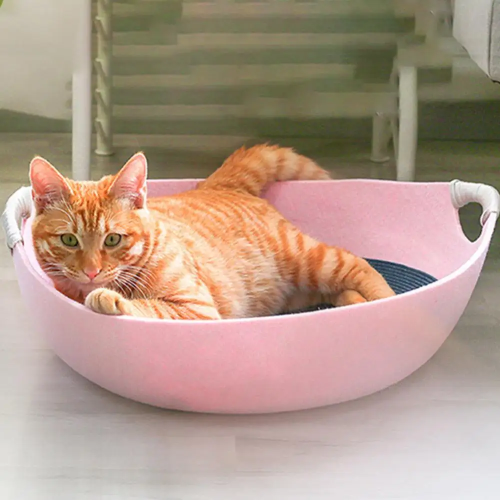 

Pet Pet Supplies Cat House Universal Dog Bed Kennel All Season Felt Lounge Bowl Pot Supplies