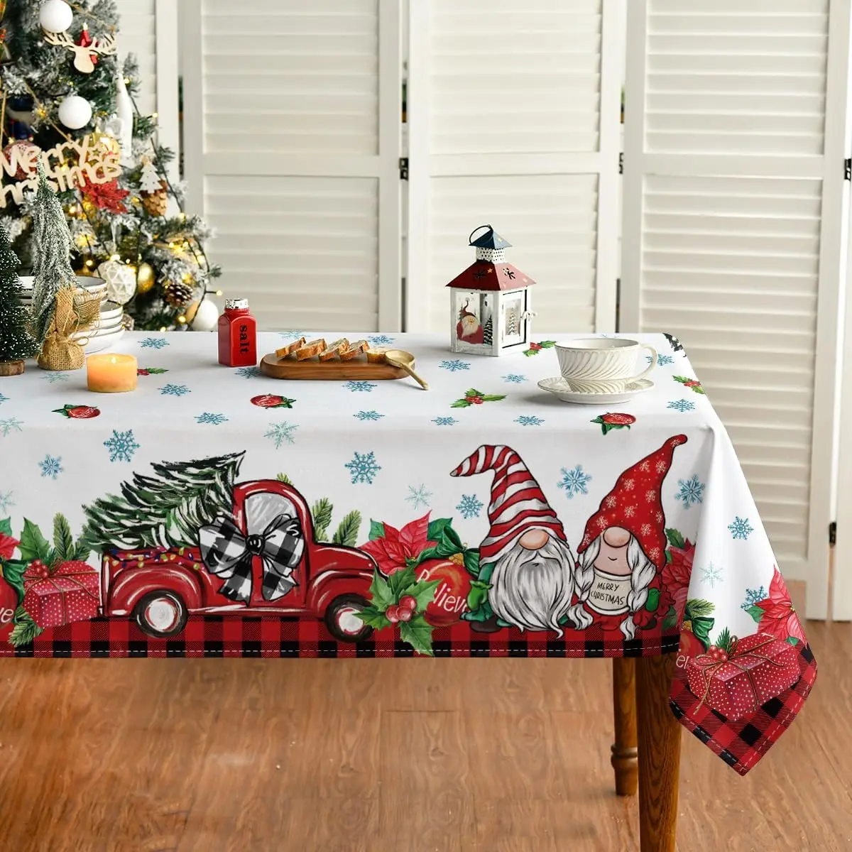 

Красная прямоугольная скатерть из полиэстера