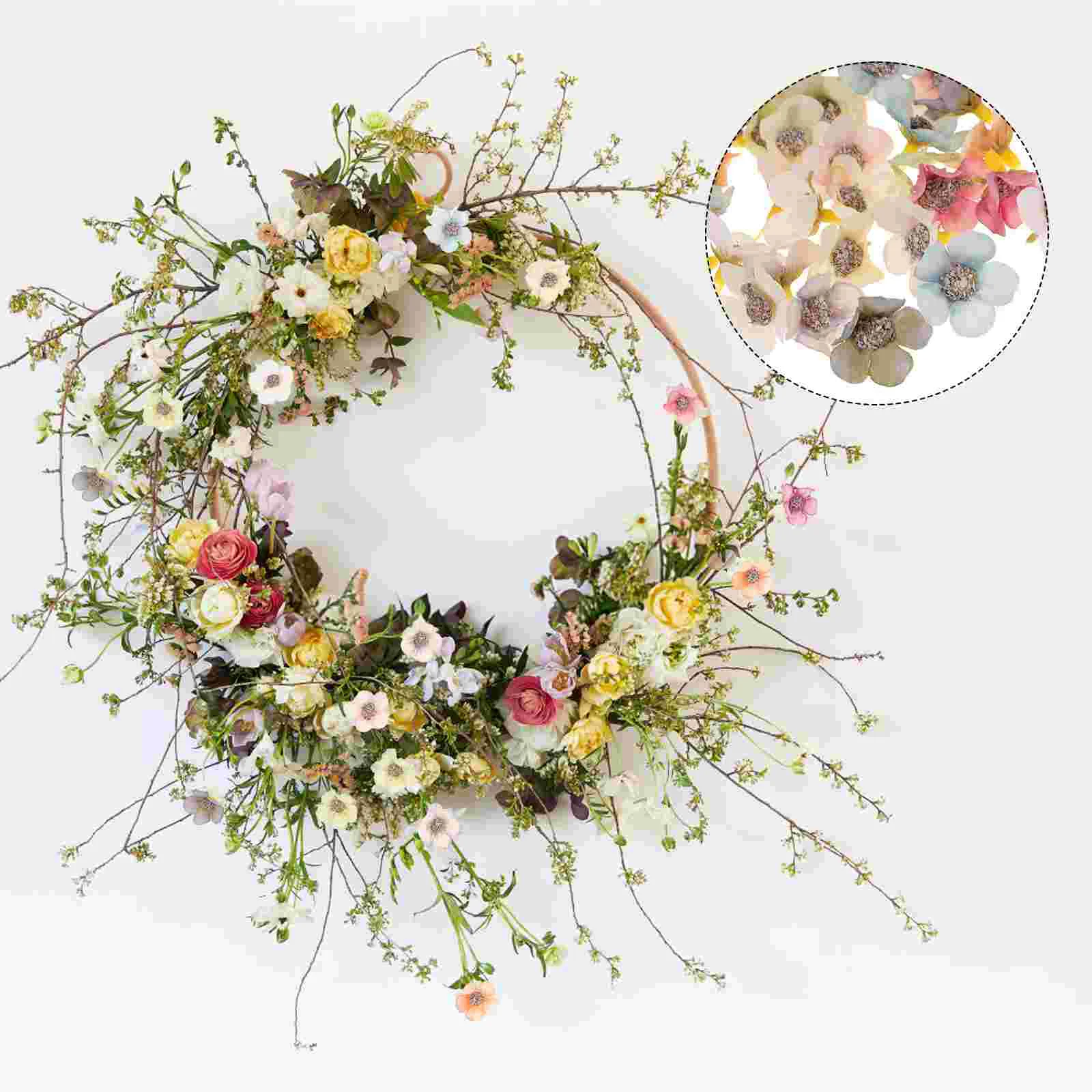 

100 Pcs Mini Craft Headdress DIY Flowers Heads Mini Tiara Flower Heads African Decor Decorative Prop Decorate Artificial Flower