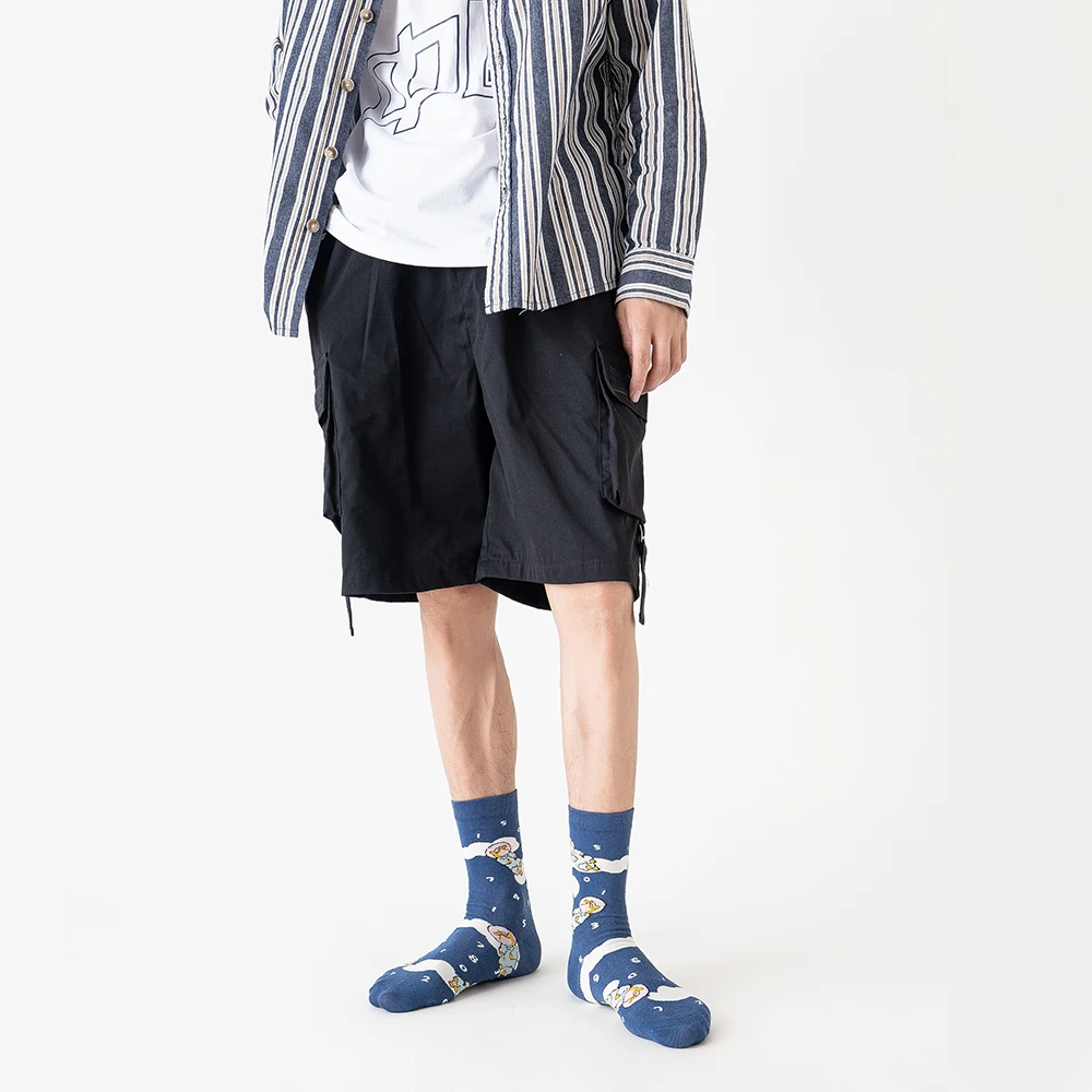 Original socks ins trend cartoon strange dream strange talk stockings men's hand-painted illustration women's stockings