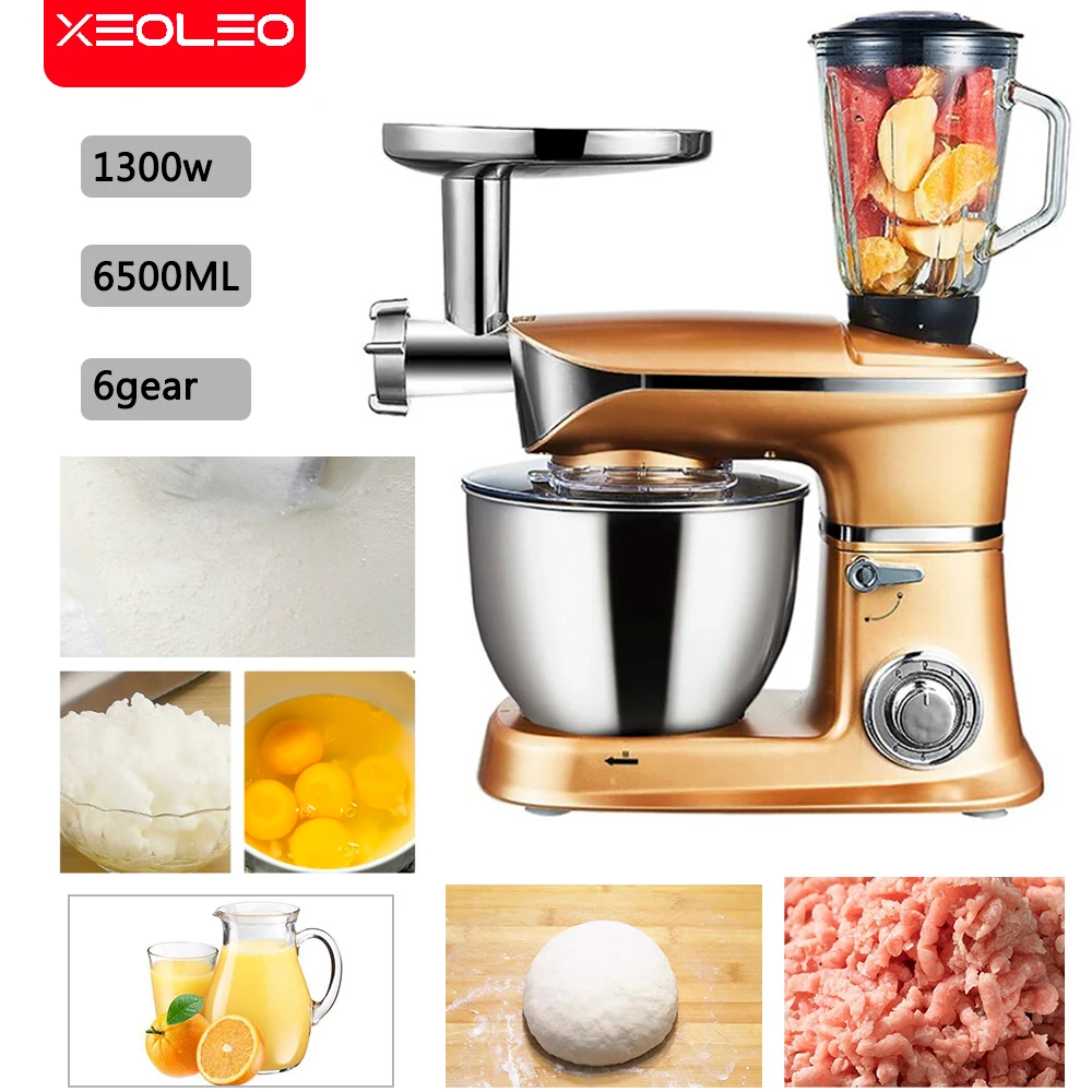 

XEOLEO Stand Mixer Planetary Home Blender Kitchen Food Mixer Chef Machine Dough Kneading Egg/Cream Beater Meat Grinder/Juicer