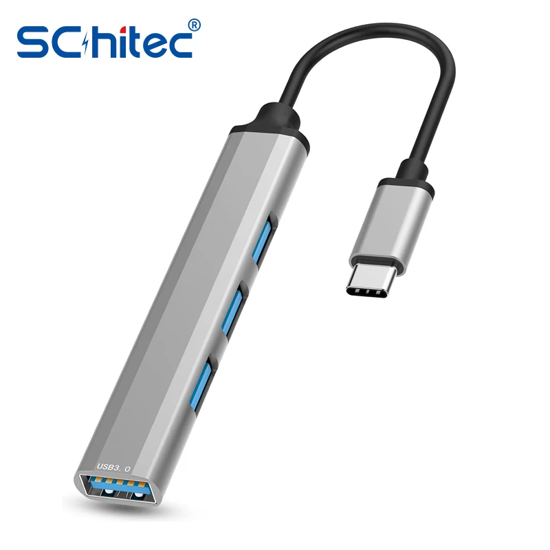 Schitec USB C HUB 3 0 3.1 Type 4 порта разветвитель USB3.0 Type-C Hub адаптер 5 Гбит/с для телефона