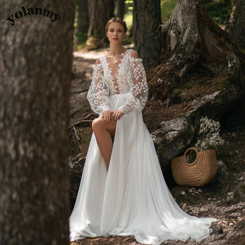 

YOLANMY 1 Fairytale Aline Wedding Dresses For Mariages Made To Order Vestidos De Novia Brautmode