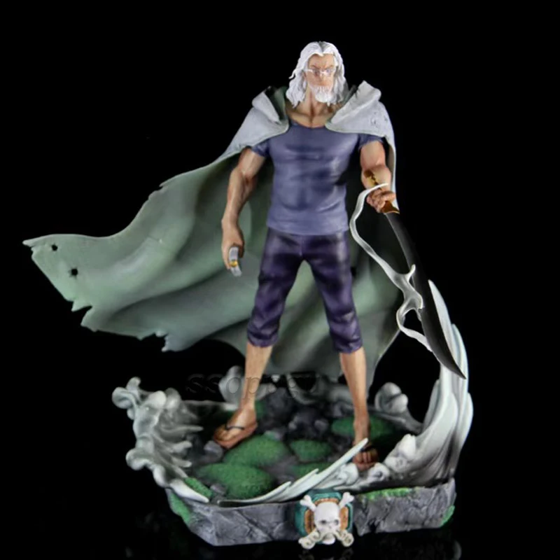 

Anime One Piece Figure GK Silvers Rayleigh Roger Pirates Scene Statue PVC Action Figure Toys Collectible Model Doll Kids Gifts