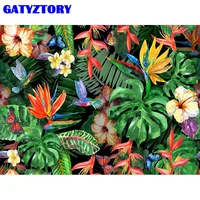 gatyztory 5d diamond painting full drill square round diamond mosaic flower embroidery picture of rhinestones home decoration