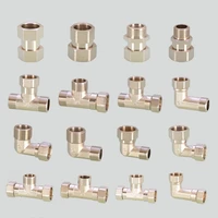 copper pipe fitting 34 female male thread straightelbow3 way brass connector union to 12 reducing joint accessories