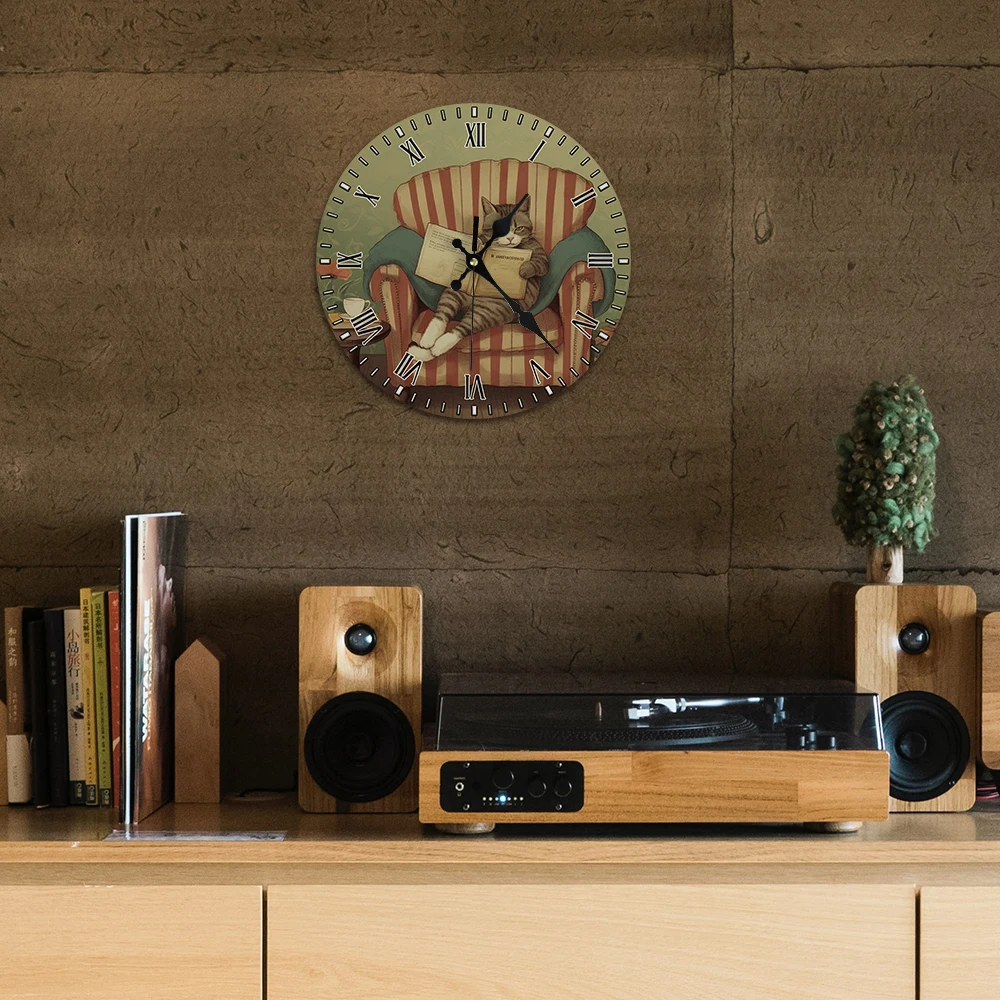 Putuo Декоративные Круглые Настенные Часы Деревянные Подвески Украшения