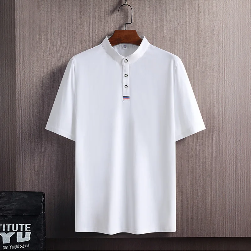 

Футболка мужская с коротким рукавом, хлопковая рубашка-поло, 8XL, на лето