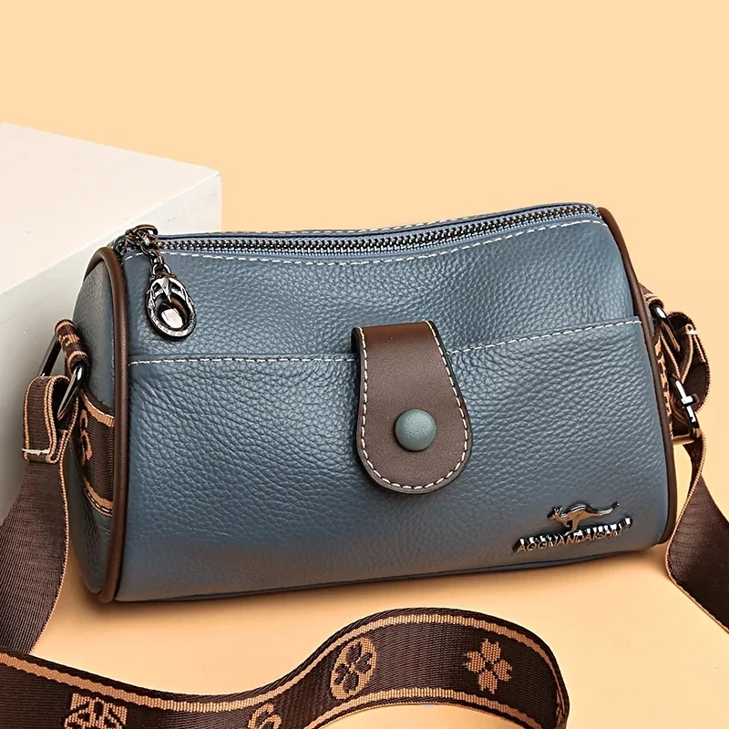 

Women Fashion Solid Color Handbag Genuine Soft Pu Faux Leather Crossbody Bag Luxury Designer Purses Ladies Messenger Bag Tote